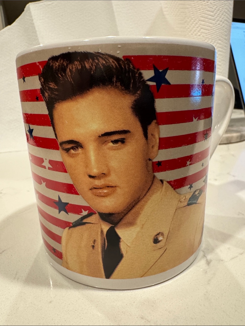 Elvis Presley Vintage-Style Patriotic Portrait Coffee Mug